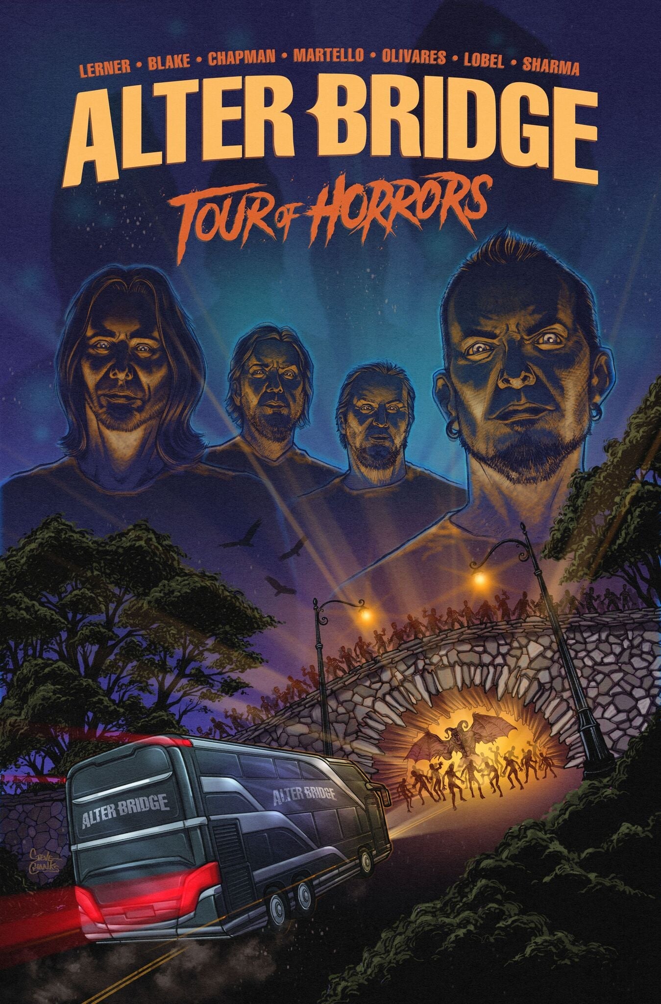 Cover image for Alter Bridge: Tour of Horrors (Softcover) ISBN 9798886561609
